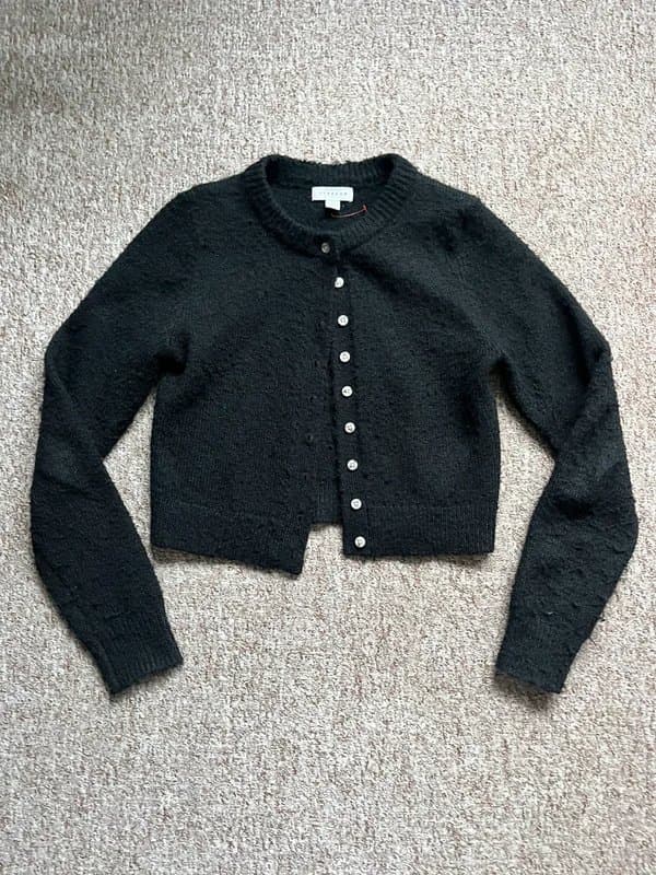 Topshop Topshop black knit cardigan xs s