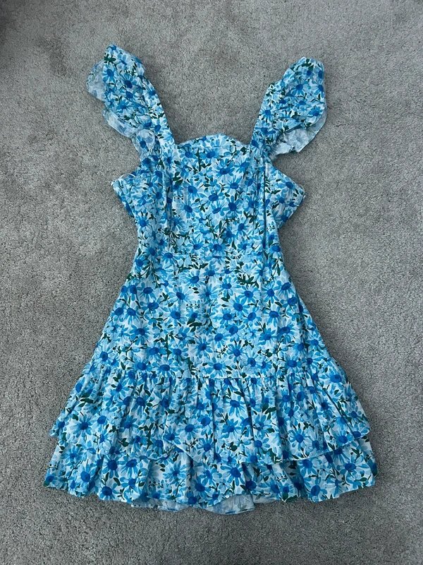 New Look Blue Floral Summer Dress - 1