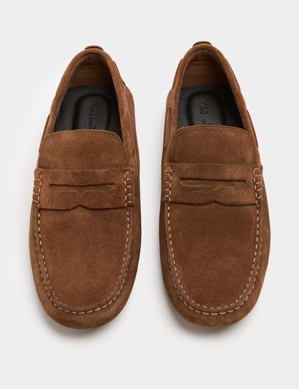 Marks & Spencer M&S Tan Suede Driving Shoes