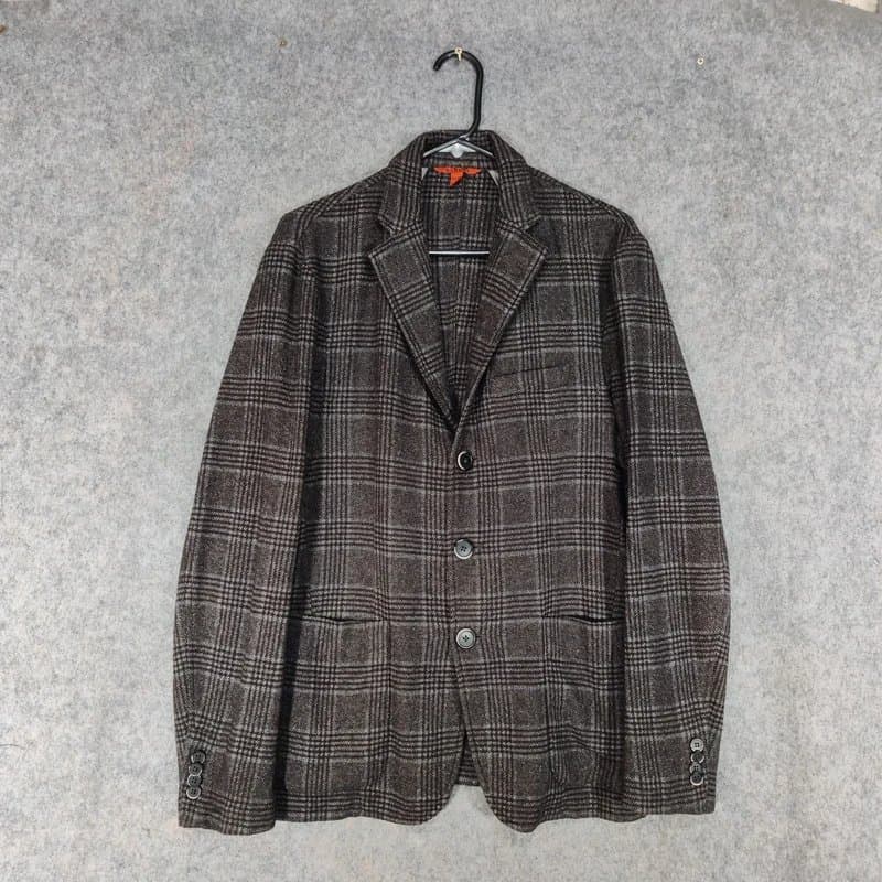 Barena Barena Jacket Mens Size 40R Slim Wool Glen Plaid Unstructured Italy Venezia