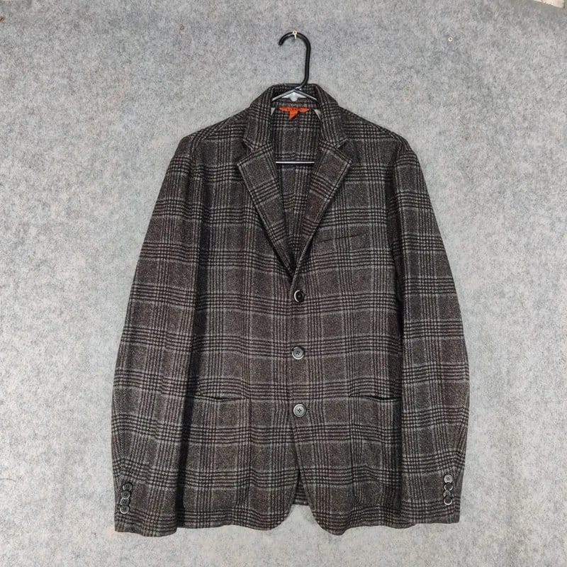 Barena Barena Jacket Mens Size 40R Slim Wool Glen Plaid Unstructured Italy Venezia - 1