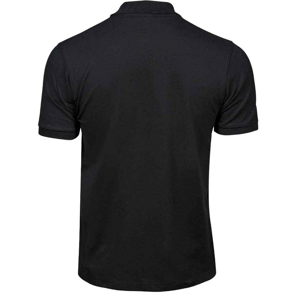 TEE JAYS TEE JAYS Men's Luxury Stretch Pique Polo Shirt in Black - 2