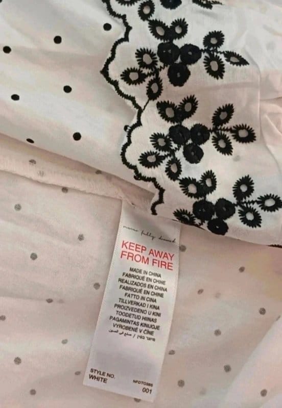 Never Fully Dressed Never Fully Dressed White Dobby Eyelet Lace Trim Shirt- size 16 - 1