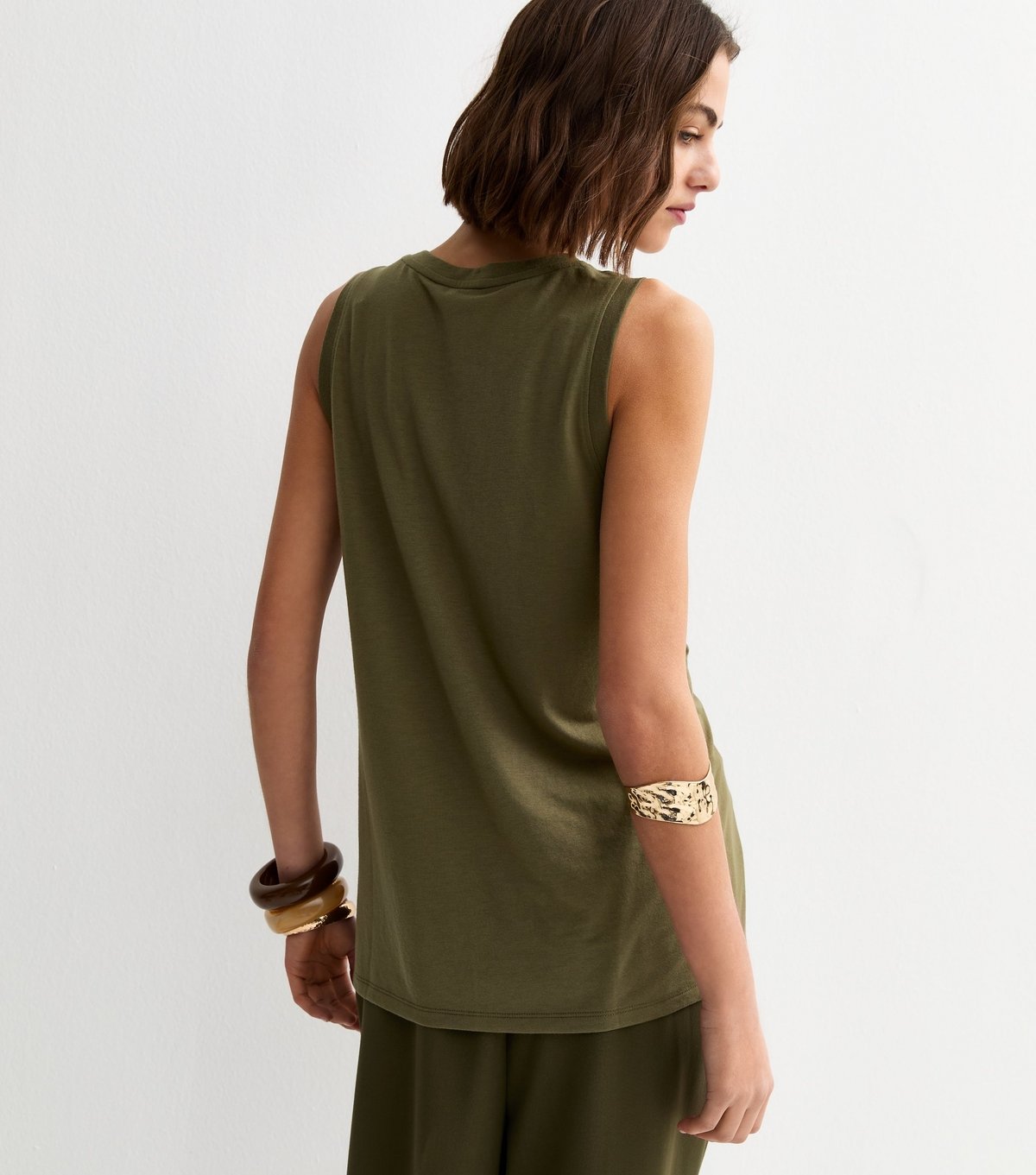 New Look Women's Dark Khaki Relaxed Fit Vest New Look - 4