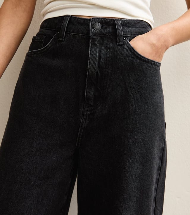 New Look Women's Black Barrel Leg Jeans New Look - 2