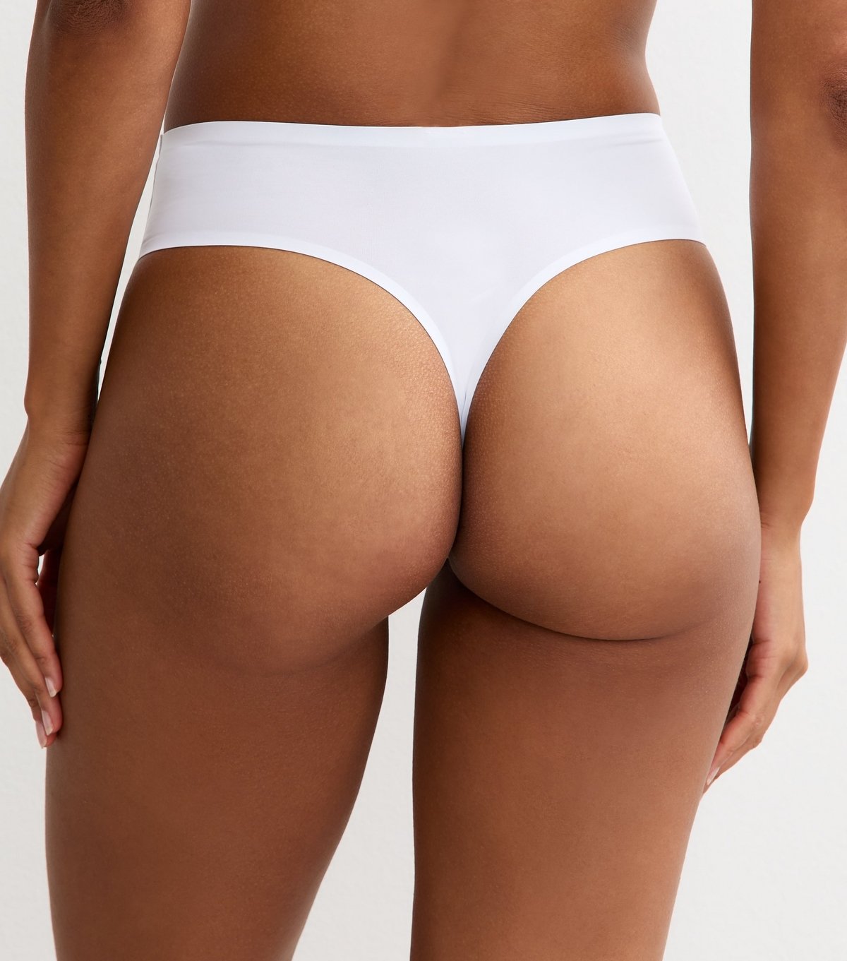 New Look Women's White Bonded High Waist Micro Thong New Look - 4