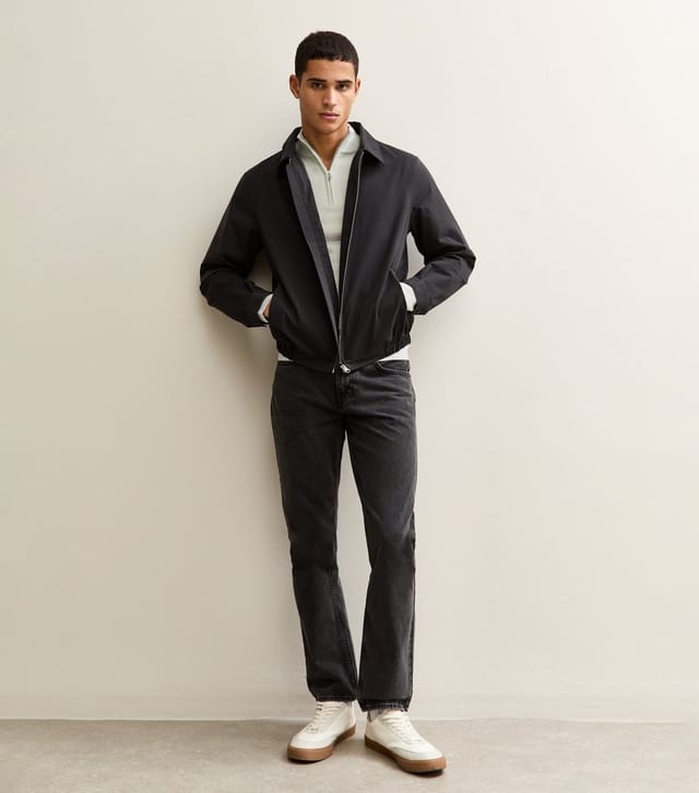 New Look Men's Grey Marl Regular Quarter Zip Long Sleeve Jumper New Look - 3