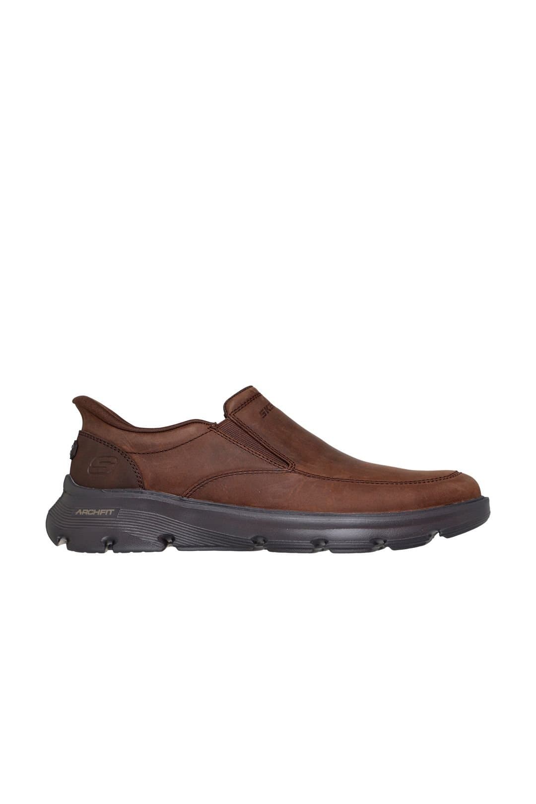 Skechers Skechers Men's Arch Fit Garza Leather Slip-Ins Shoes - Cocoa in