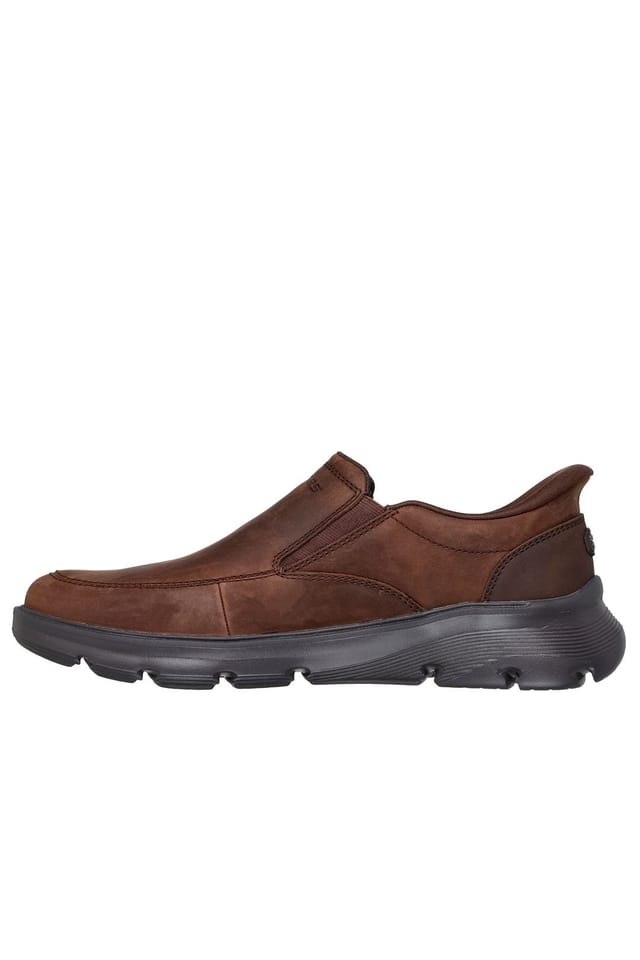 Skechers Skechers Men's Arch Fit Garza Leather Slip-Ins Shoes - Cocoa in Brown - 3