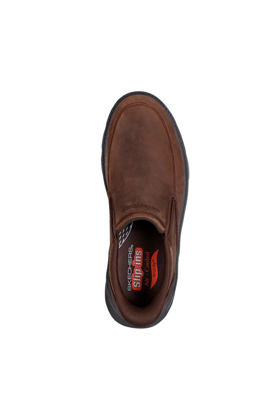 Skechers Skechers Men's Arch Fit Garza Leather Slip-Ins Shoes - Cocoa in Brown - 4
