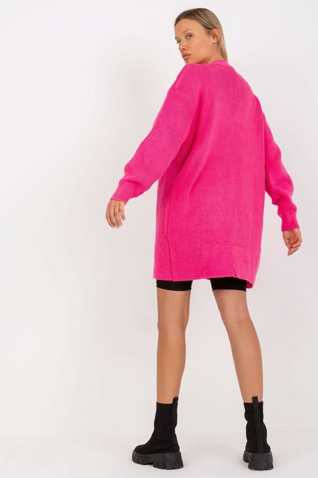 Love Lace Love Lace Women's Extended Fit Button Cardigan Long Sleeve in Pink - 3