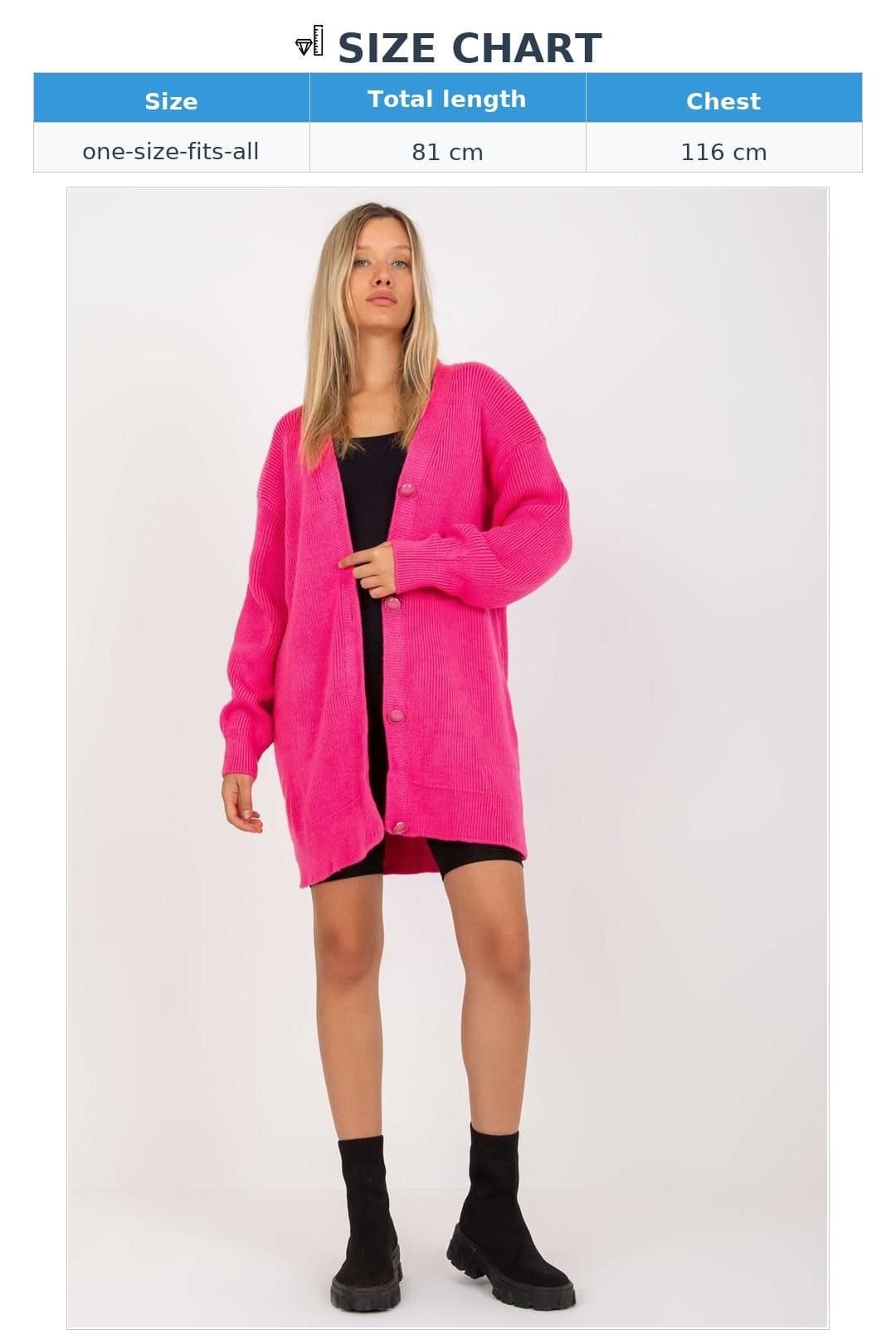 Love Lace Love Lace Women's Extended Fit Button Cardigan Long Sleeve in Pink - 4