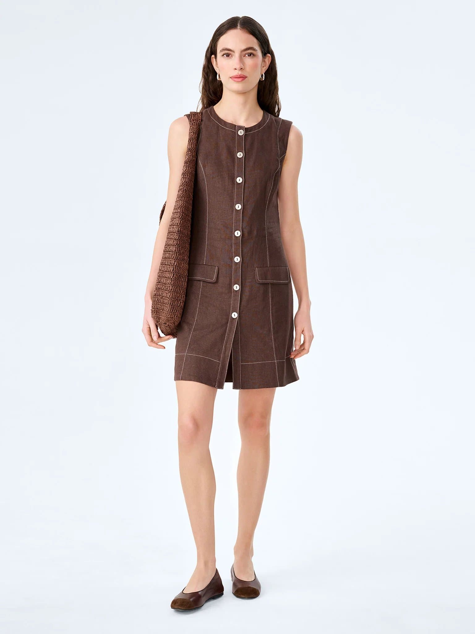 OMNES Raphi Dress in Chocolate