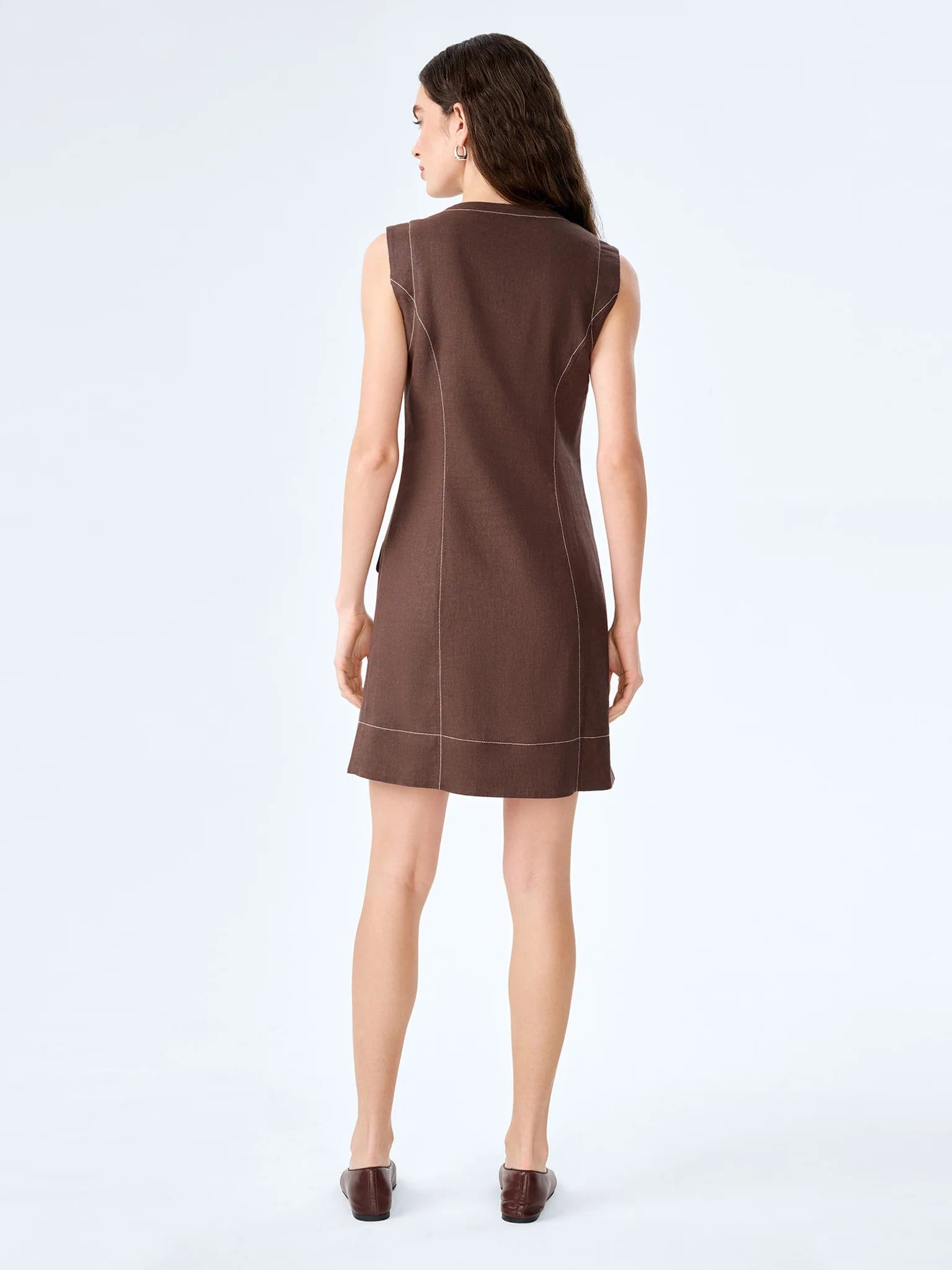 OMNES Raphi Dress in Chocolate - 4