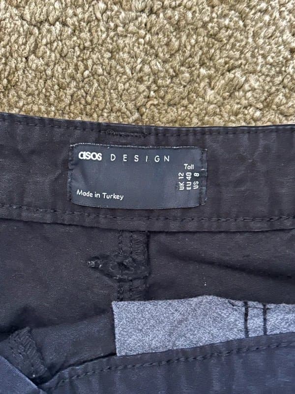 ASOS Black Long Cargo Pants