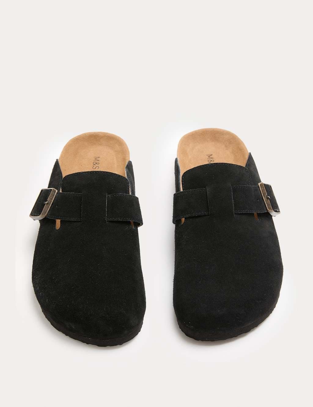 Marks & Spencer M&S Suede Corkbed Mule Black