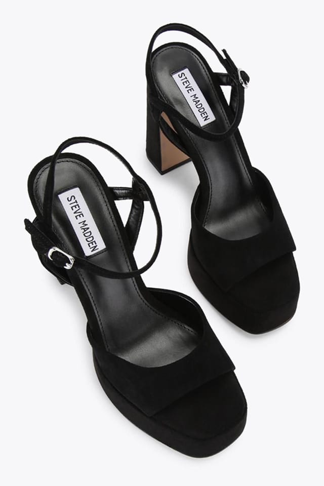 Steve Madden STEVE MADDEN Women's 'Miliana Black' Suede Heels in Black - 2