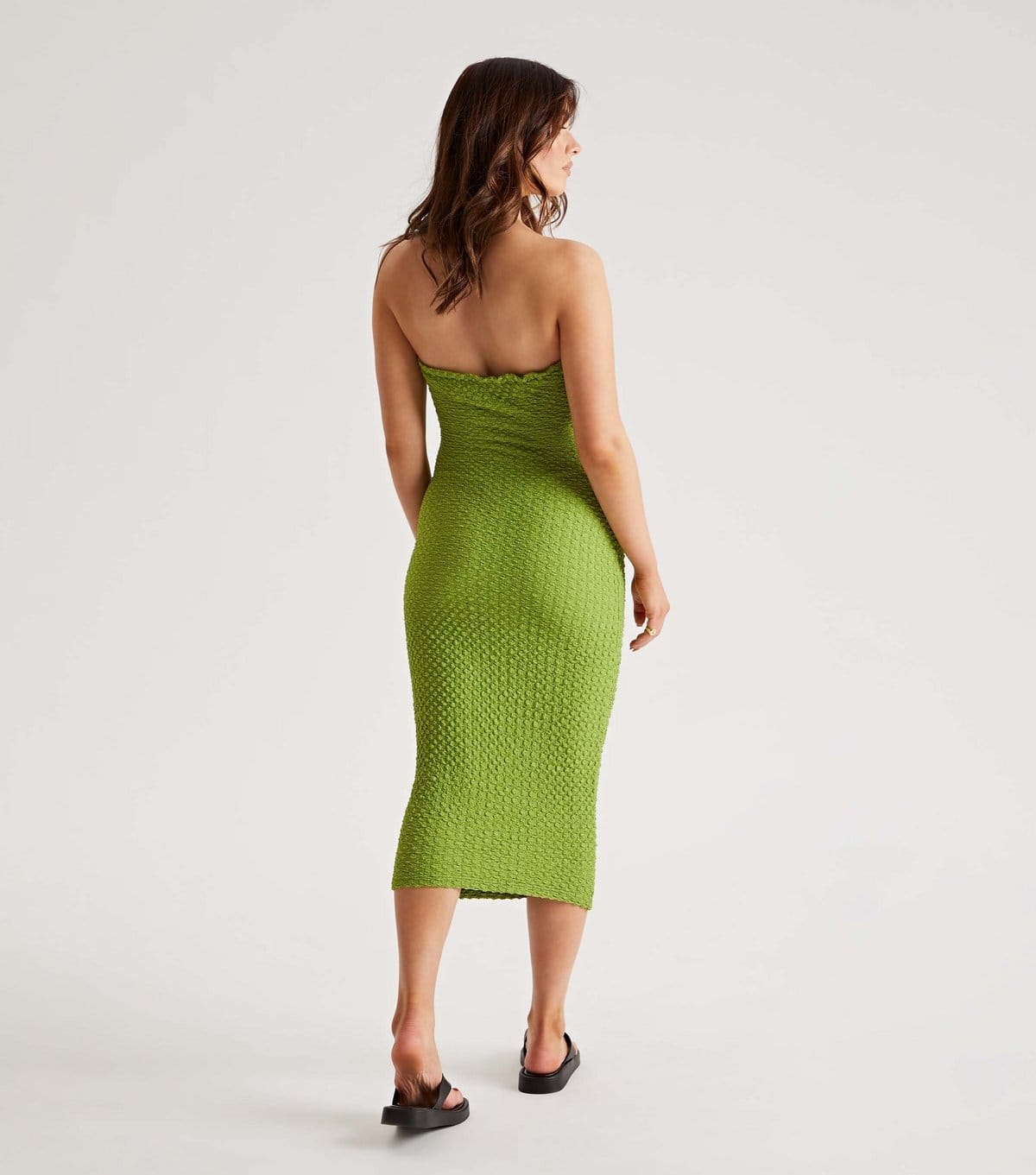Urban Bliss Women's Light Green Textured Bandeau Midi Dress Urban Bliss New Look - 4