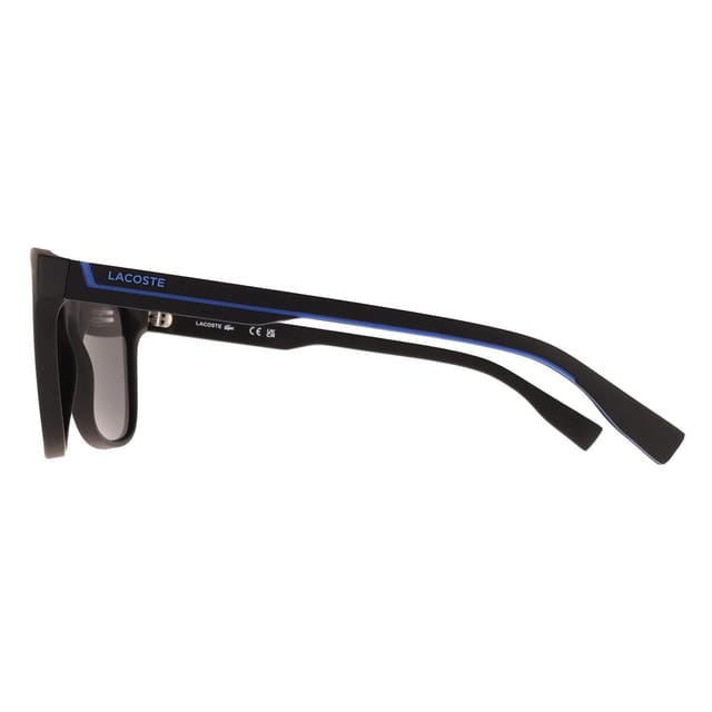 Lacoste Lacoste Men's Rectangle Matte Black Sild Grey Blue Mirror L6031S - 3