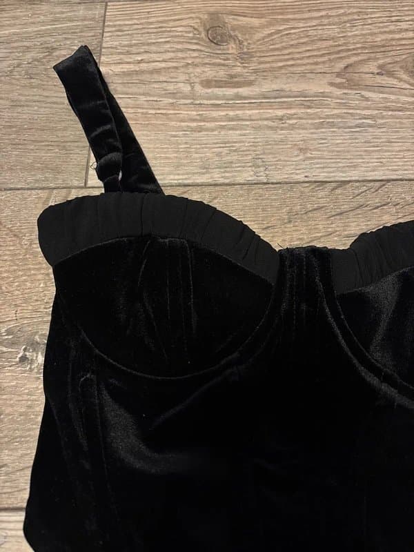Bershka Bershka Velvet corset top
