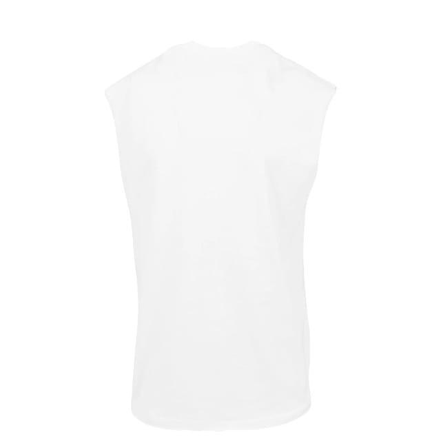 New Morning Studios New Morning Studios Men's Plain Sleeveless T-Shirt in White - 2