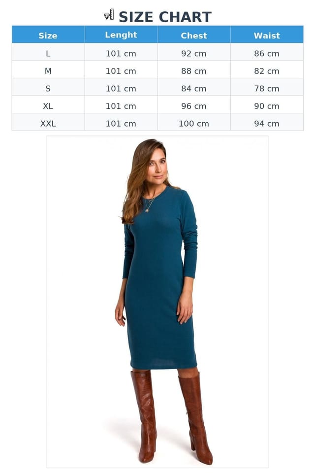 Love Lace Love Lace Women's Everyday Midi Cotton Knit Dress in Blue - 3