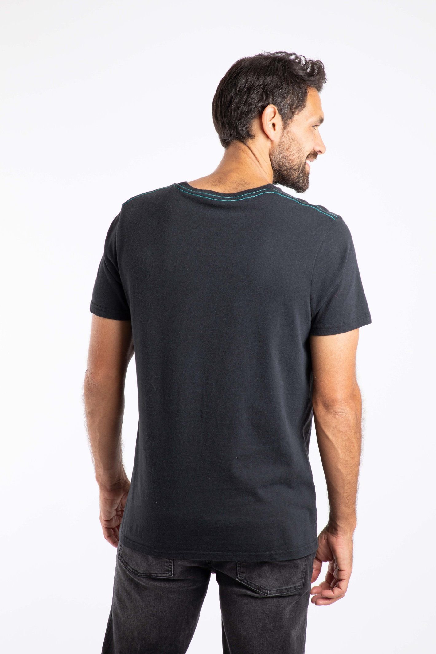 Weird Fish Weird Fish Men's Aspect Mountains Front Print Graphic T-Shirt in Black - 3