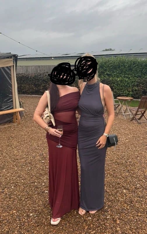 ASOS ASOS Halter neck rusher maxi dress