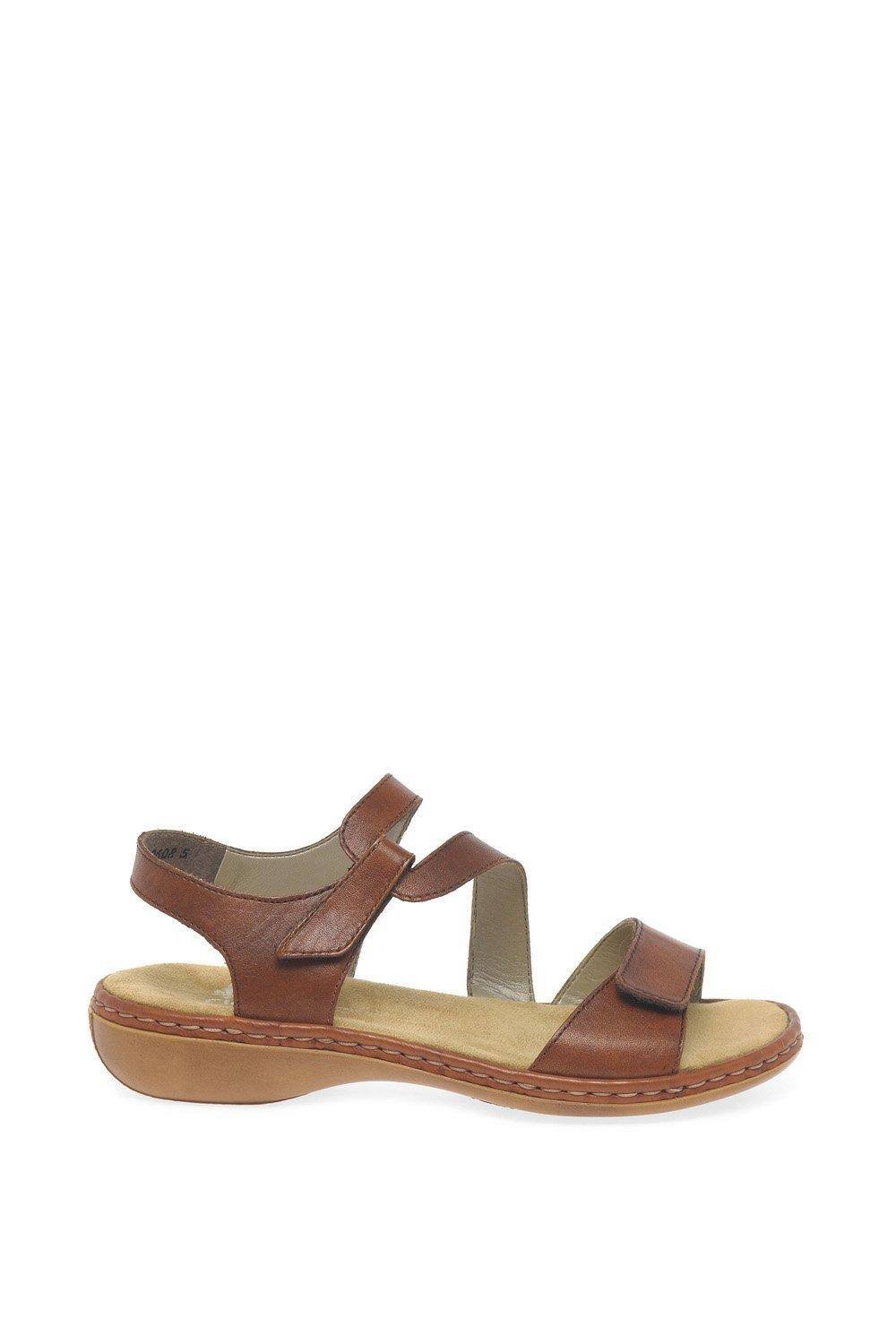 Rieker Rieker Women's 'Sphere' Riptape Sandals in Tan - 4