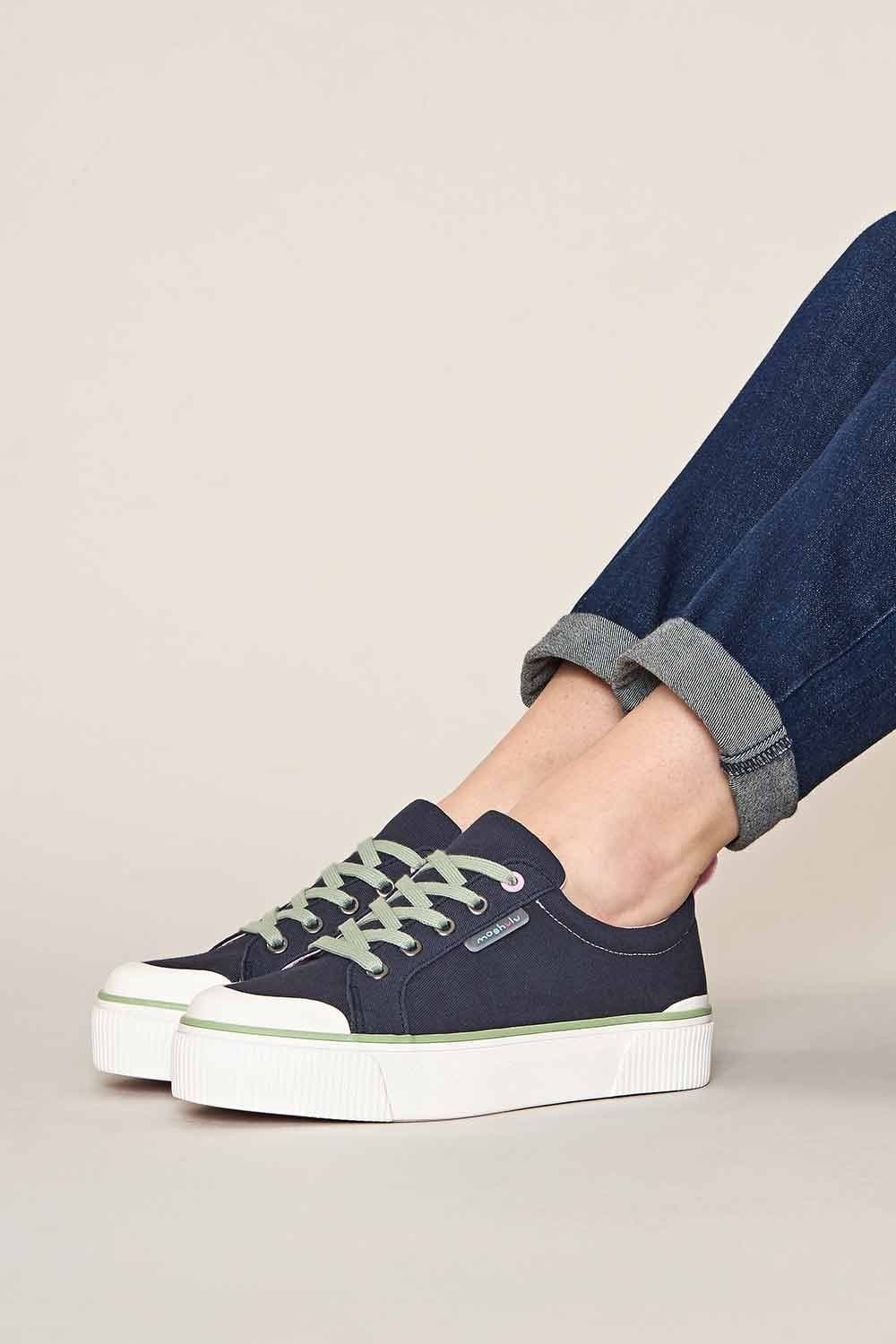 Moshulu Moshulu Women's 'Levan' Chunky Canvas Trainers in Navy