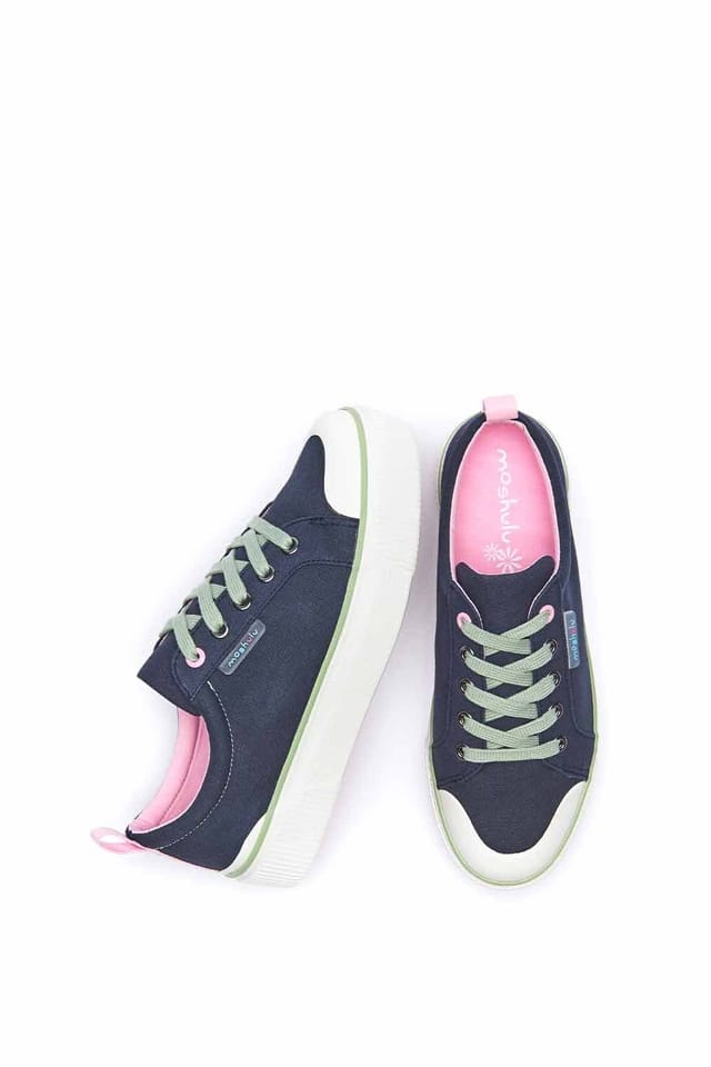 Moshulu Moshulu Women's 'Levan' Chunky Canvas Trainers in Navy - 2