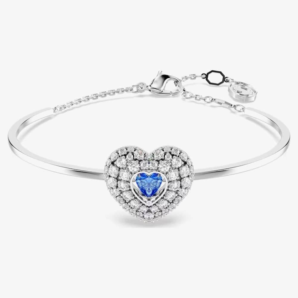 Swarovski Swarovski Women's Hyperbola Rhodium Plated Blue Heart Bracelet 5680393