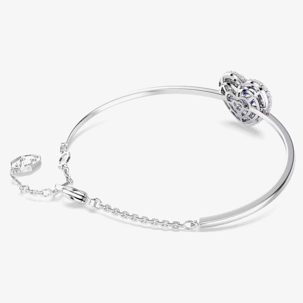 Swarovski Swarovski Women's Hyperbola Rhodium Plated Blue Heart Bracelet 5680393 - 4