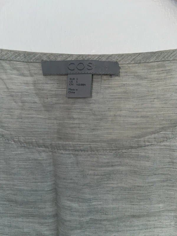 COS COS women’s Grey Summer Cotton T-Shirt Size UK S