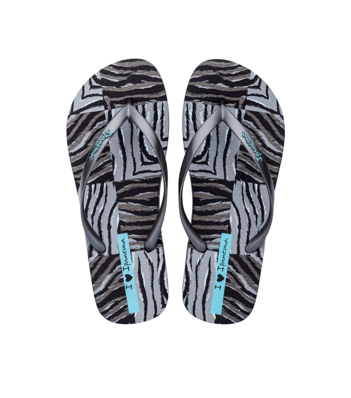 Ipanema Ipanema Women's Grey Animal Print Flip Flops