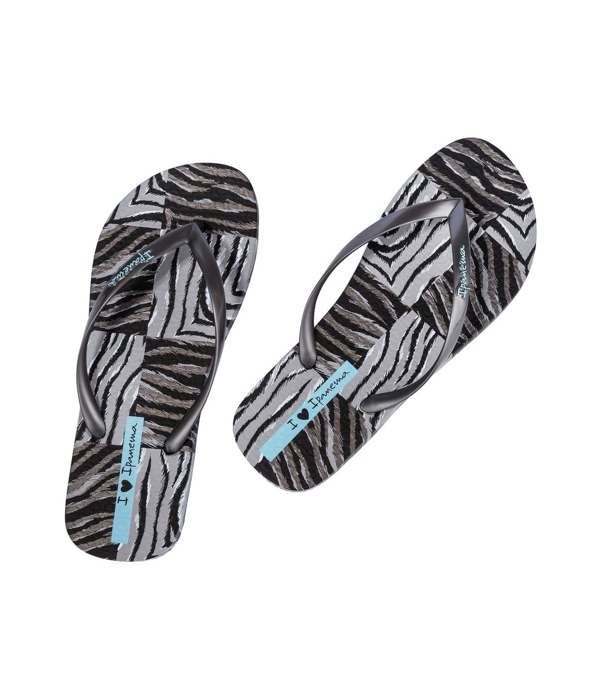 Ipanema Women's Grey Animal Print Flip Flops Ipanema New Look - 4
