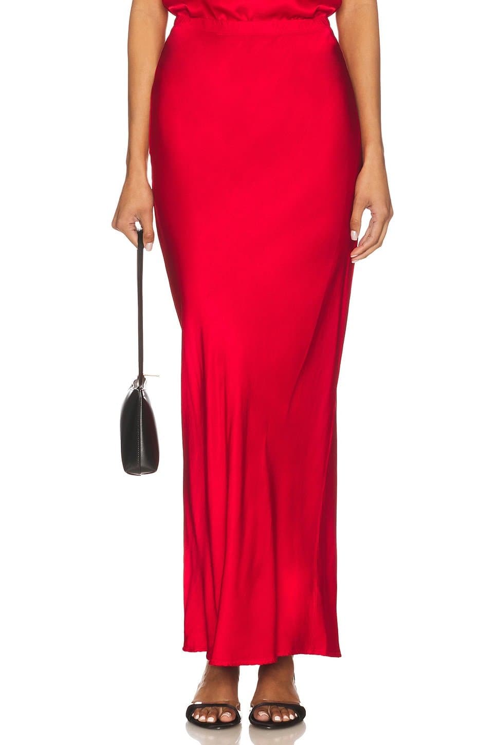revolve Midi Bias Cut Skirt