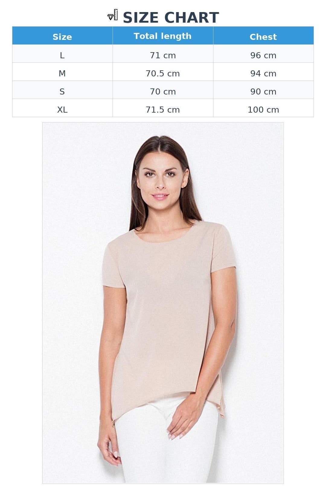 Love Lace Love Lace Women's Airy Blouse with Extended Side Panels in Beige - 4