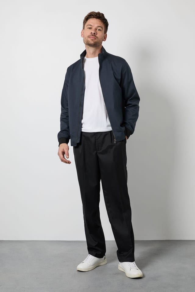 Burton 1904 Burton 1904 Men's Navy Funnel Neck Bomber Jacket - 2