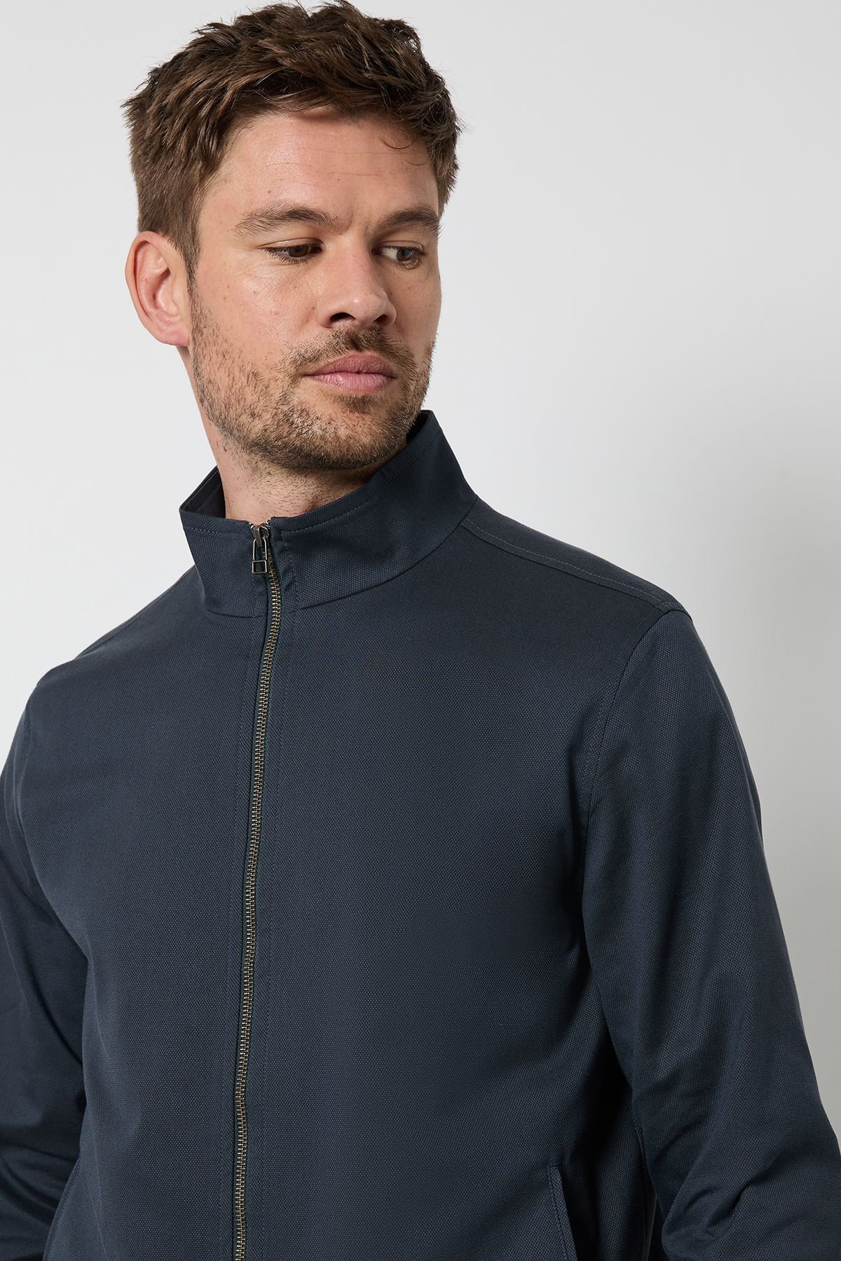 Burton 1904 Burton 1904 Men's Navy Funnel Neck Bomber Jacket - 4