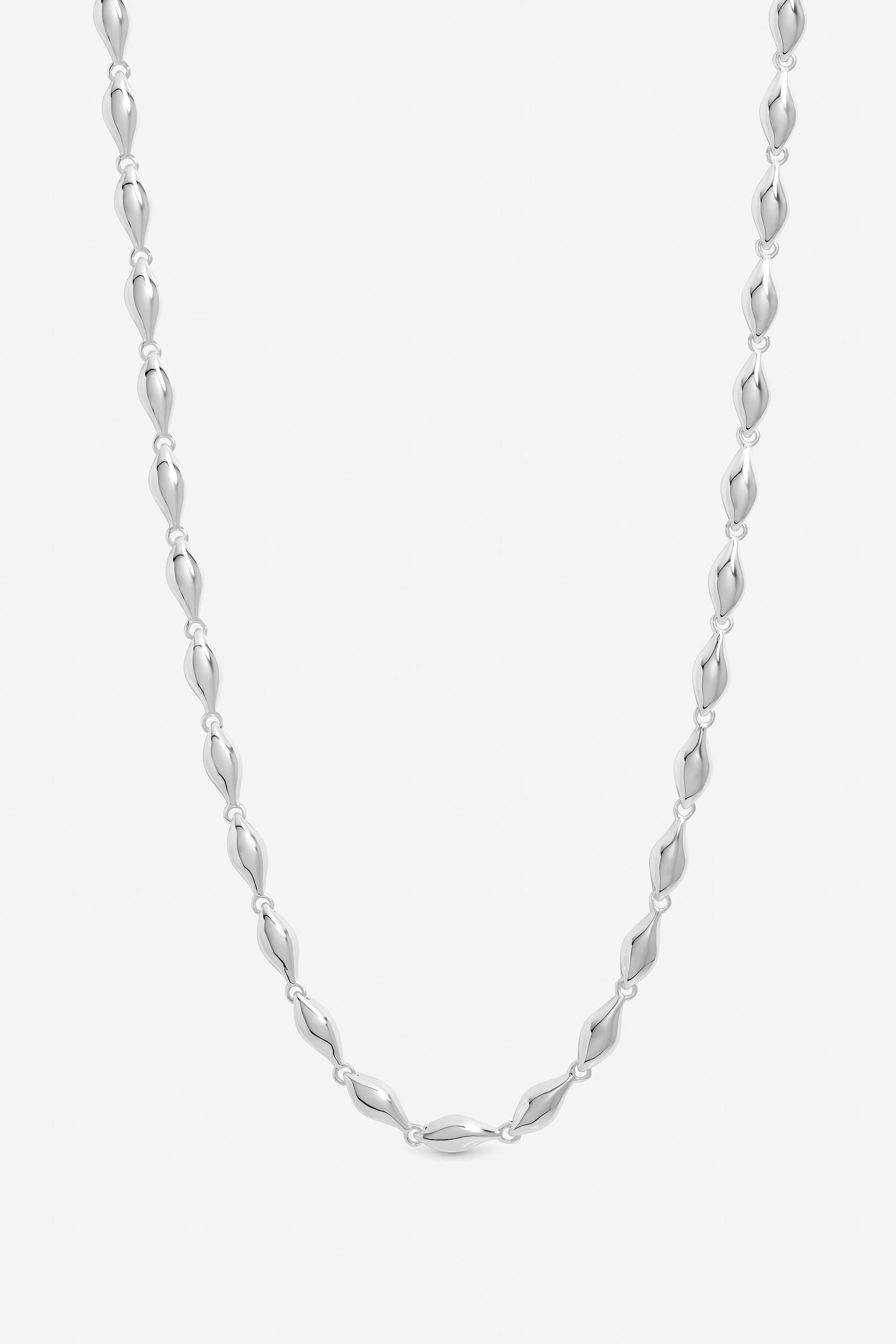 Inicio Inicio Silver Polished Wave Necklace - Gift Pouch
