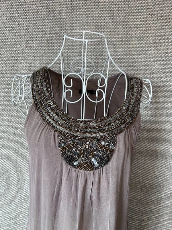 Minus Mink Bead Embellished Swing Dress – Size 10