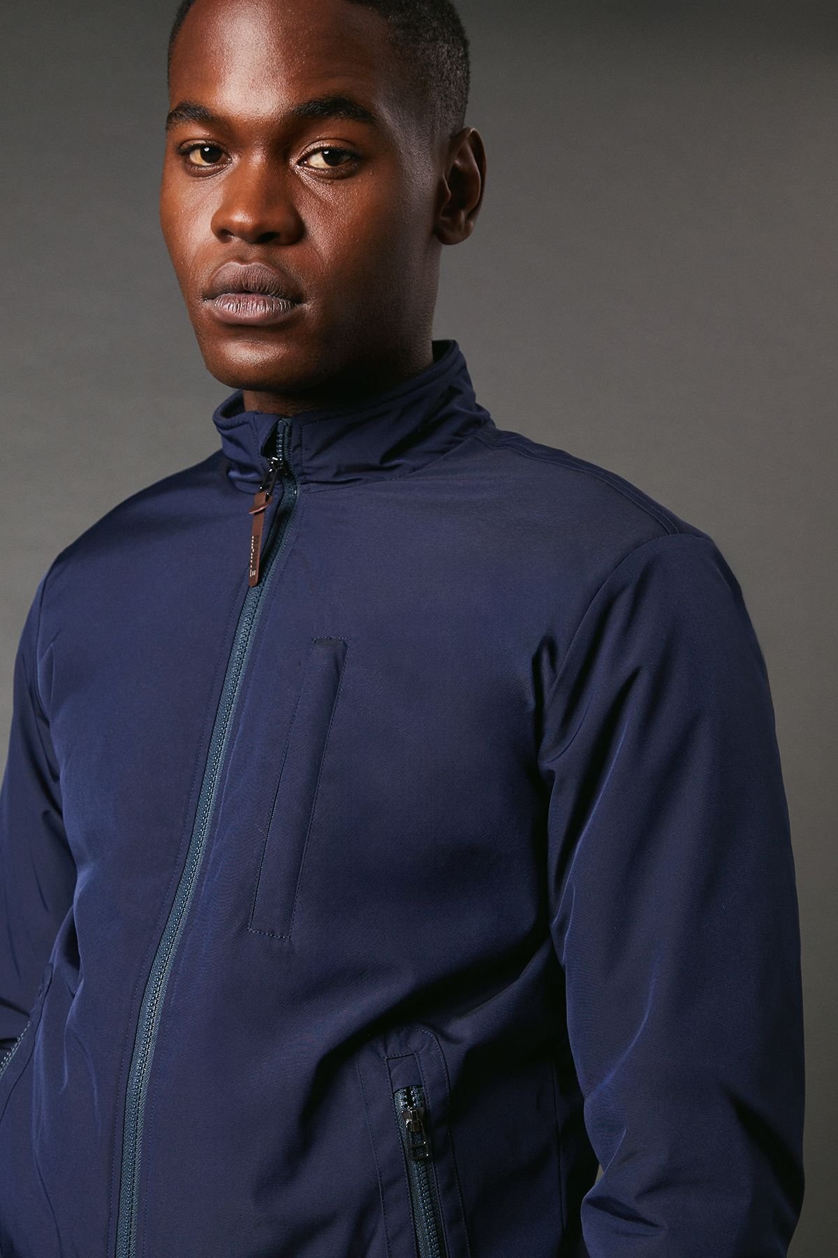 Maine Maine Men's Navy Short Padded Blouson Jacket - 1