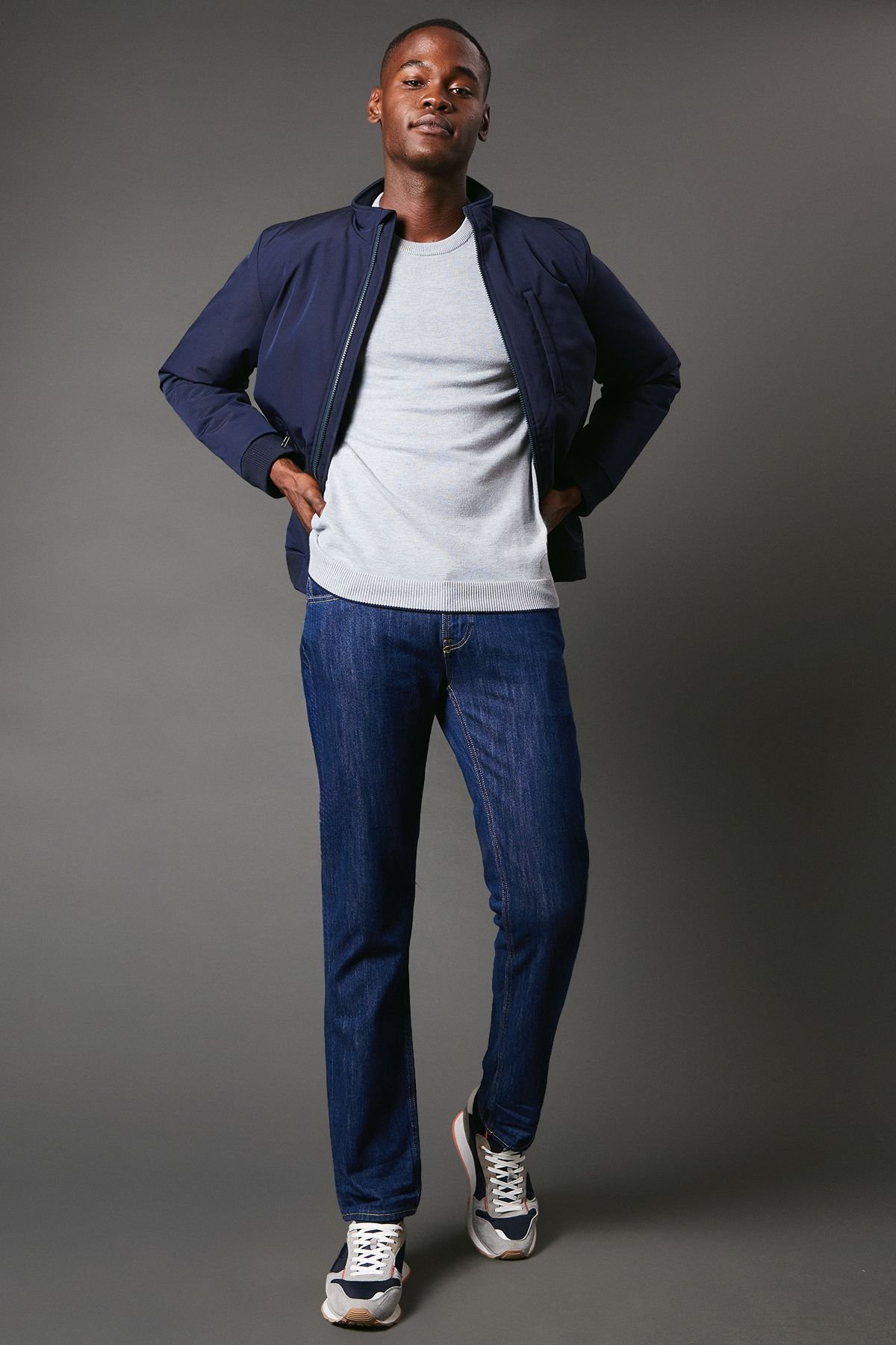 Maine Maine Men's Navy Short Padded Blouson Jacket - 4