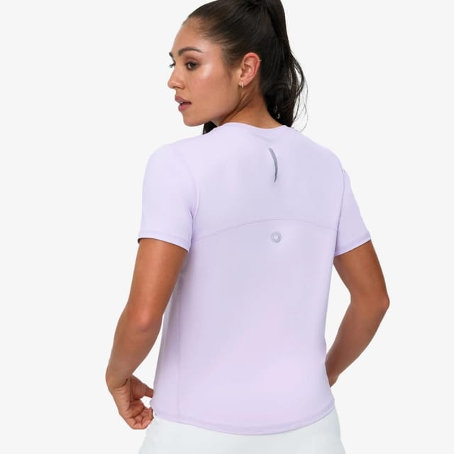 BloqUV BloqUV Women's Relaxed Fit UPF 50+ Sun Protection Short Sleeve Crew Top in Lavender - 3