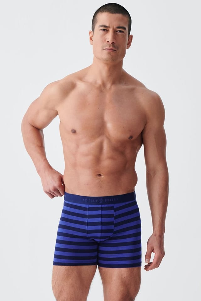 British Boxers British Boxers Men's Pack of Four "Skyline Stripes" Bamboo Stretch Trunks - 2