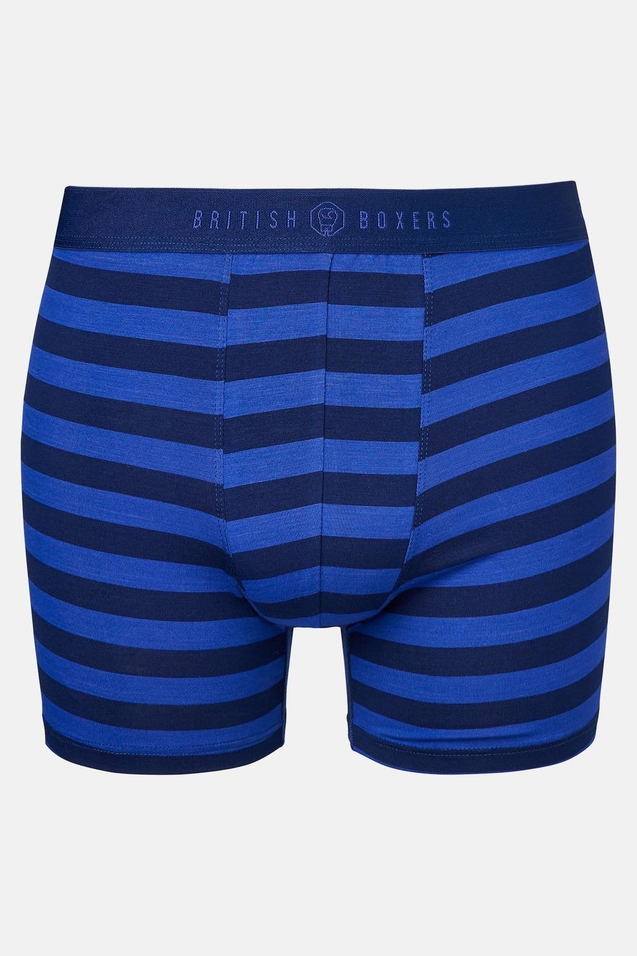 British Boxers British Boxers Men's Pack of Four "Skyline Stripes" Bamboo Stretch Trunks - 4