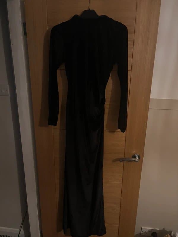 ASOS Black velvet maxi dress
