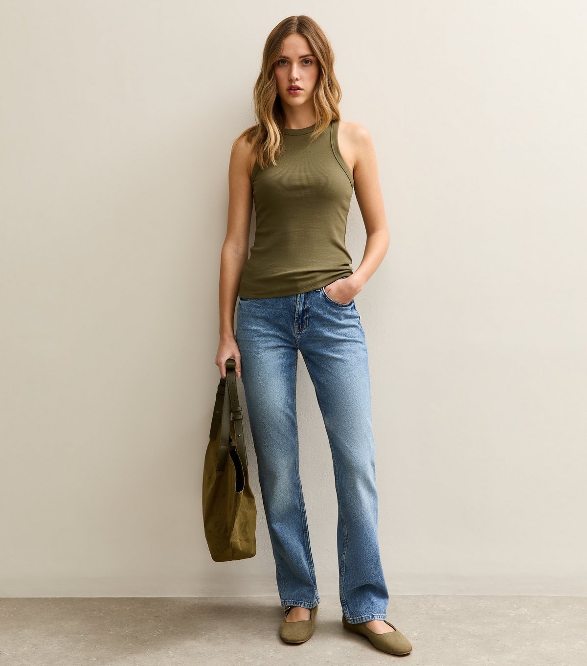 New Look Women's Green Racer Back Vest Top New Look - 2