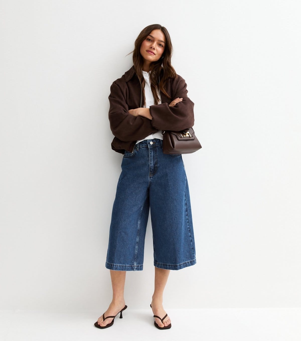 New Look Dark Blue Denim Culottes